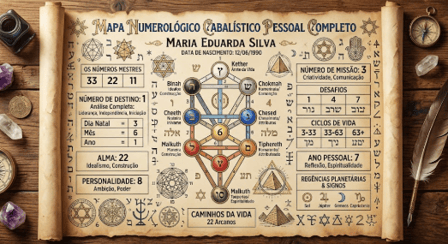 Mapa Numerológico Cabalístico Pessoal Completo