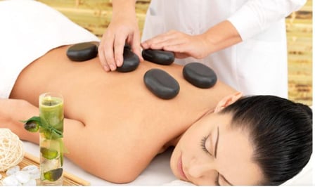 Serenidade -  Combo relaxante com pedras quentes