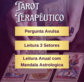 Tarot Terapêutico (3 áreas ou assuntos) 1 hora