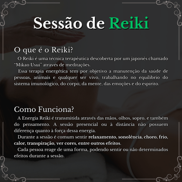 Sessão de Reiki