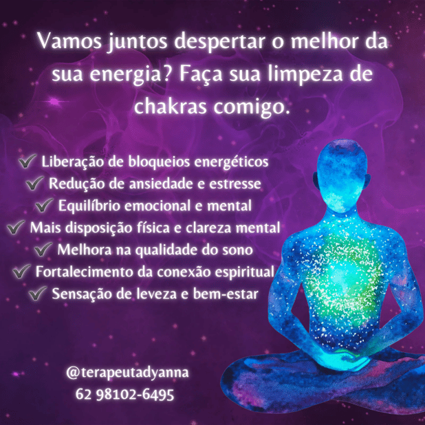 Alinhamento/limpeza de Chakras