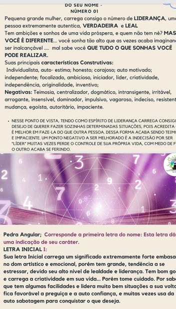 Mapa Numerológico