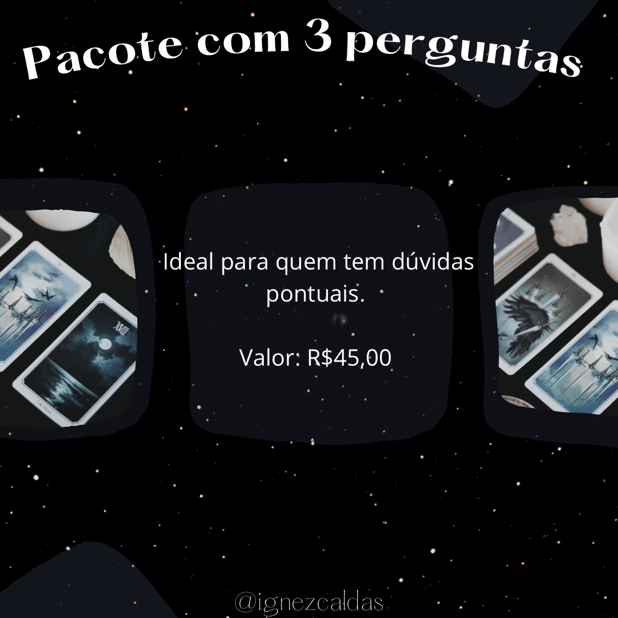Pacote com 3 perguntas objetivas